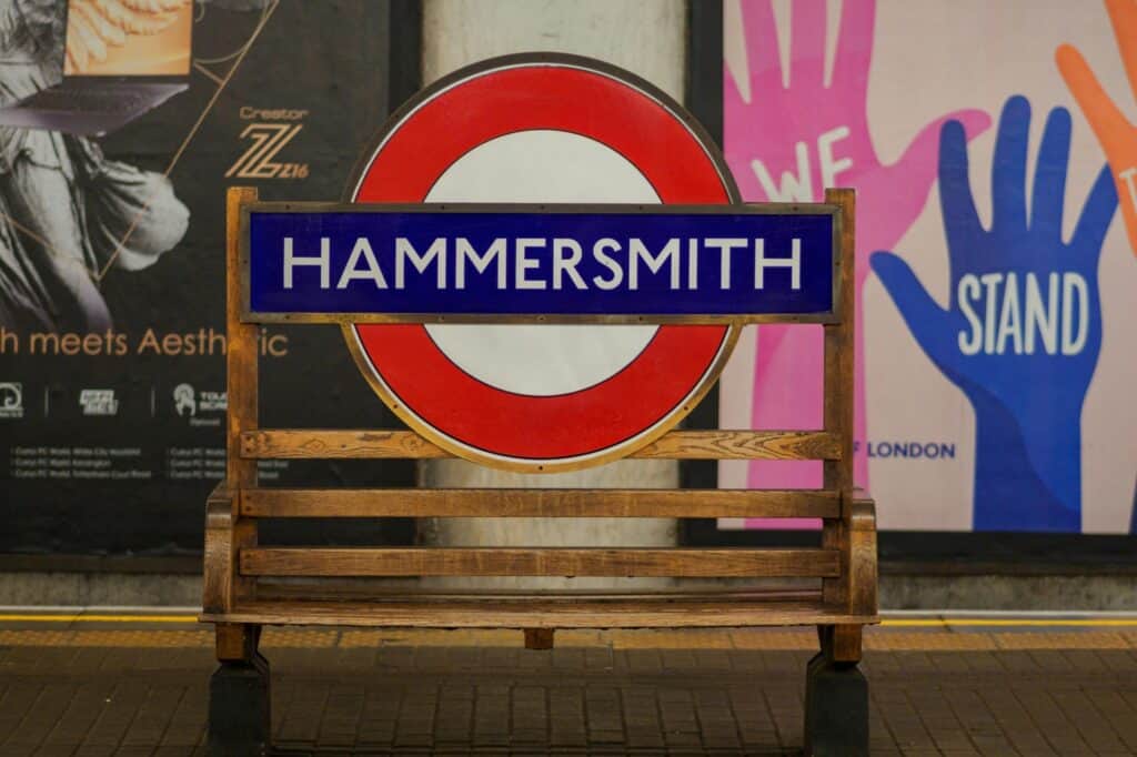 Hammersmith Underground Station sign
